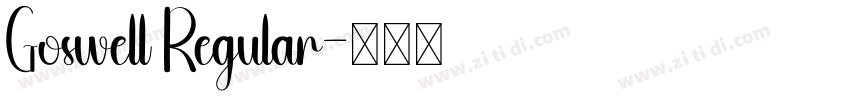 Goswell Regular字体转换
